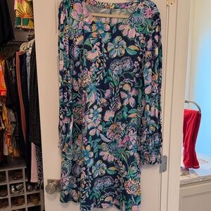 Lilly Pulitzer Vibrant Floral Long Sleeve Dress